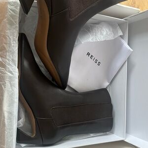 Reiss Brown Booties